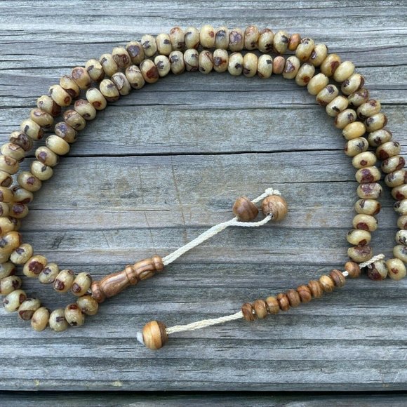 Prayer Beads Misbah Real Date Pit Religious Muslim Beads W/ Lock - Picture 9 of 9